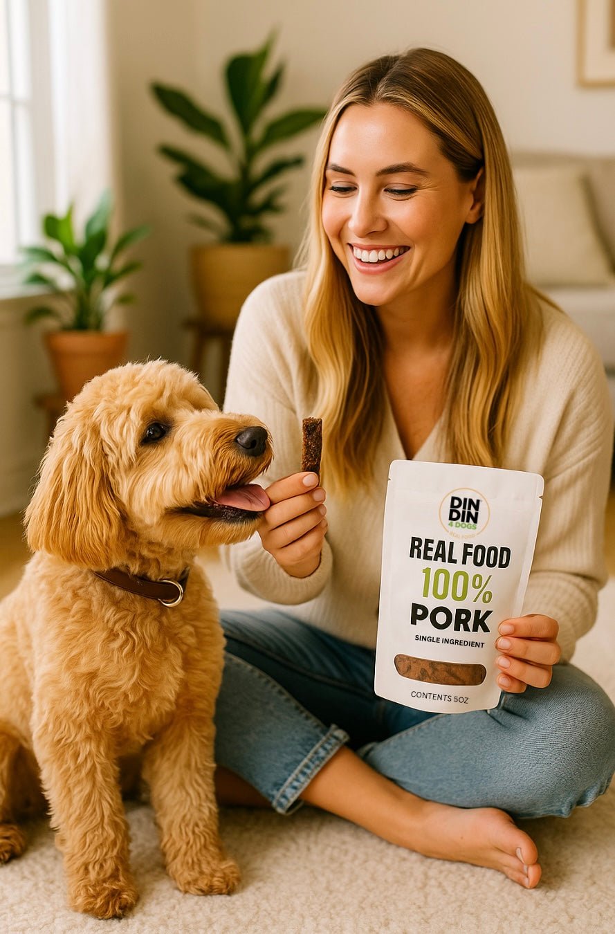 100% Pork Dog Treats, 5 Ounce Bag, Single Ingredient, High Protein