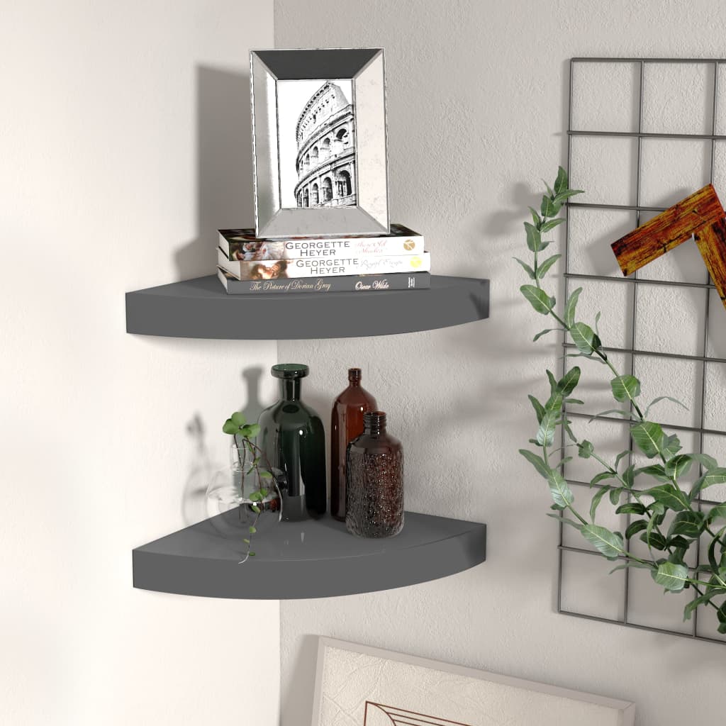 vidaXL Wall Corner Shelf Floating Corner Shelf Wall Mounted Display Shelf