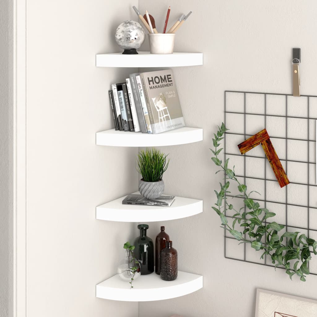 vidaXL Wall Corner Shelf Floating Corner Shelf Wall Mounted Display Shelf