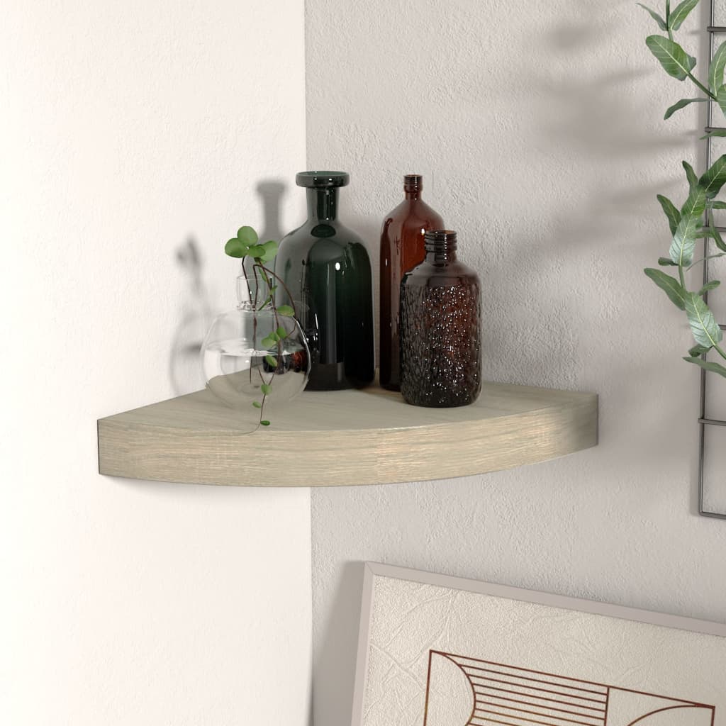 vidaXL Wall Corner Shelf Floating Corner Shelf Wall Mounted Display Shelf