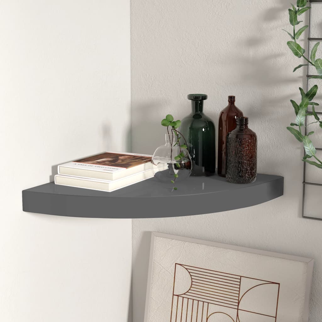 vidaXL Wall Corner Shelf Floating Corner Shelf Wall Mounted Display Shelf