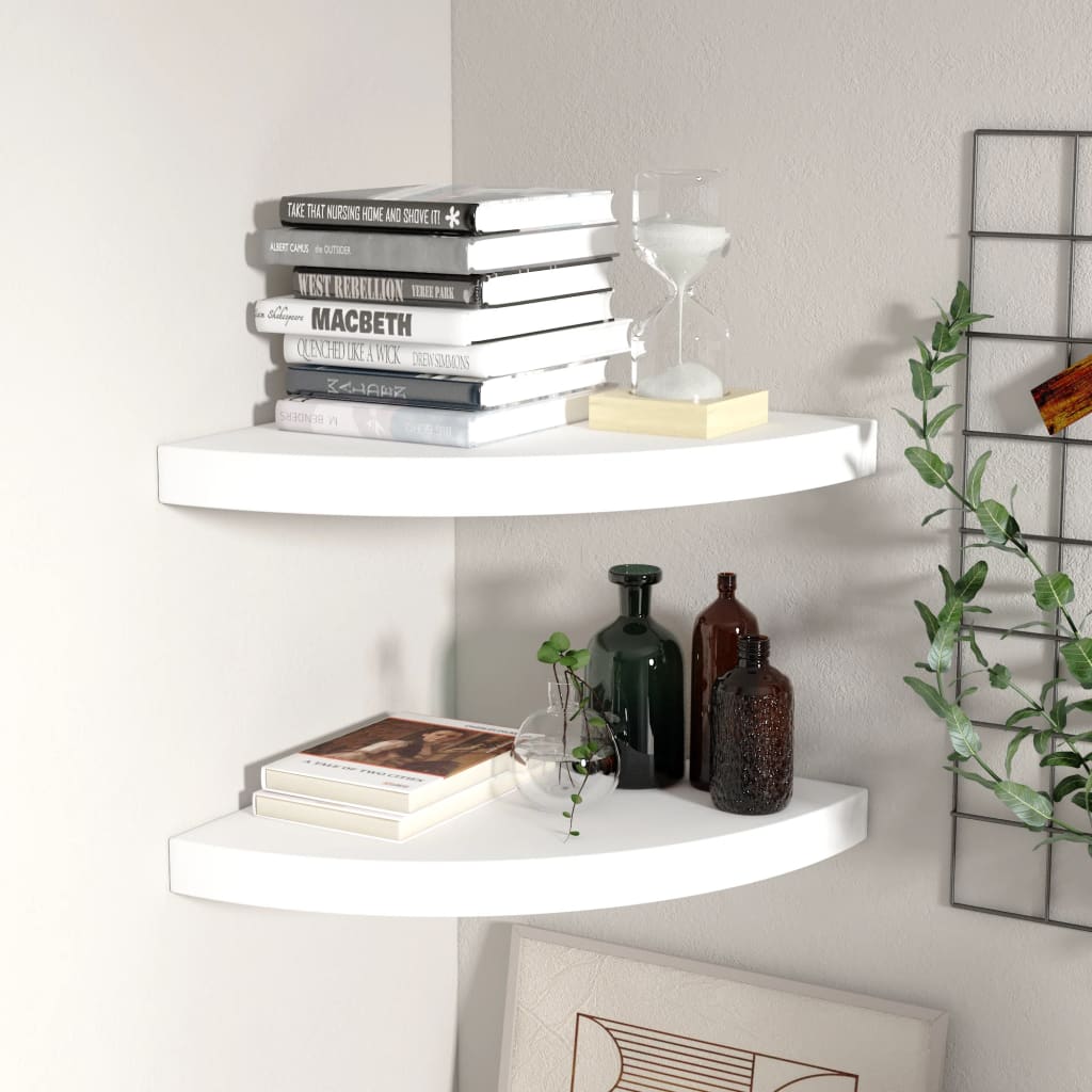 vidaXL Wall Corner Shelf Floating Corner Shelf Wall Mounted Display Shelf