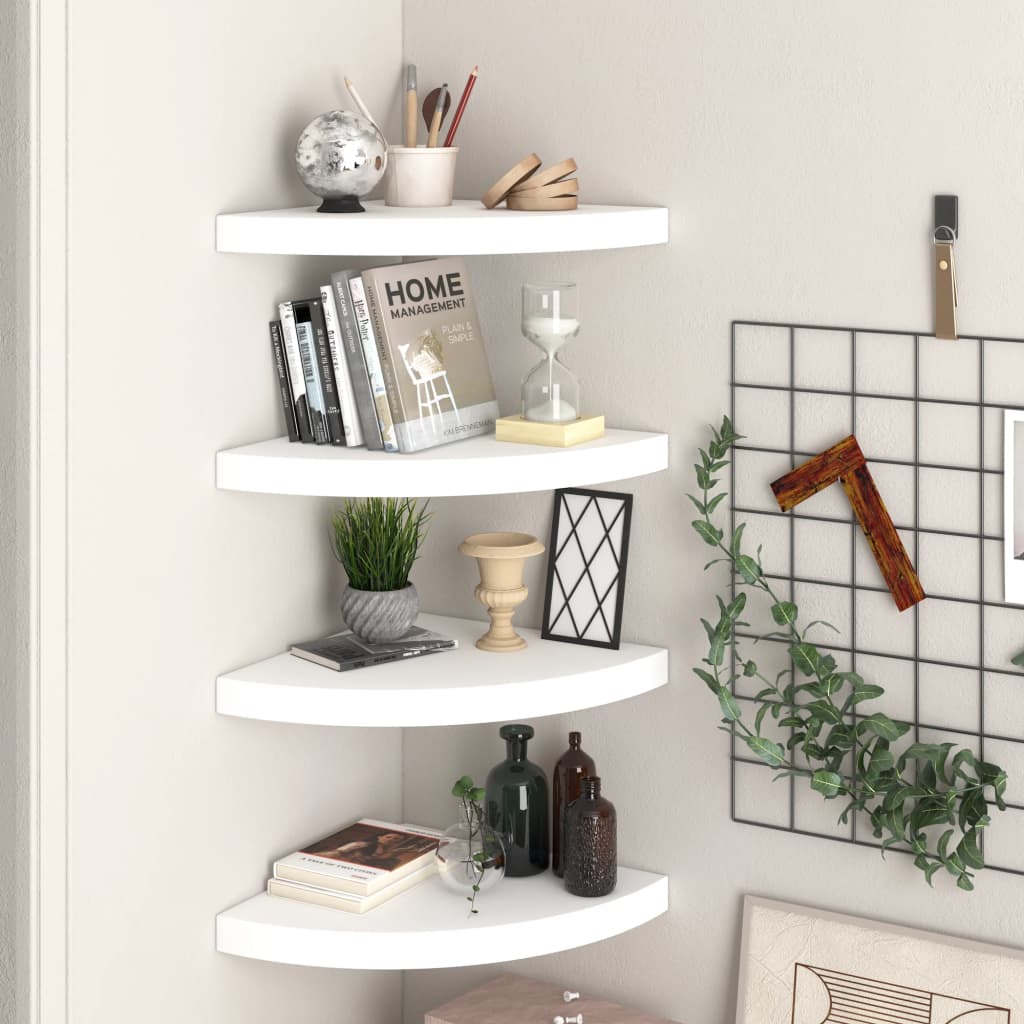 vidaXL Wall Corner Shelf Floating Corner Shelf Wall Mounted Display Shelf