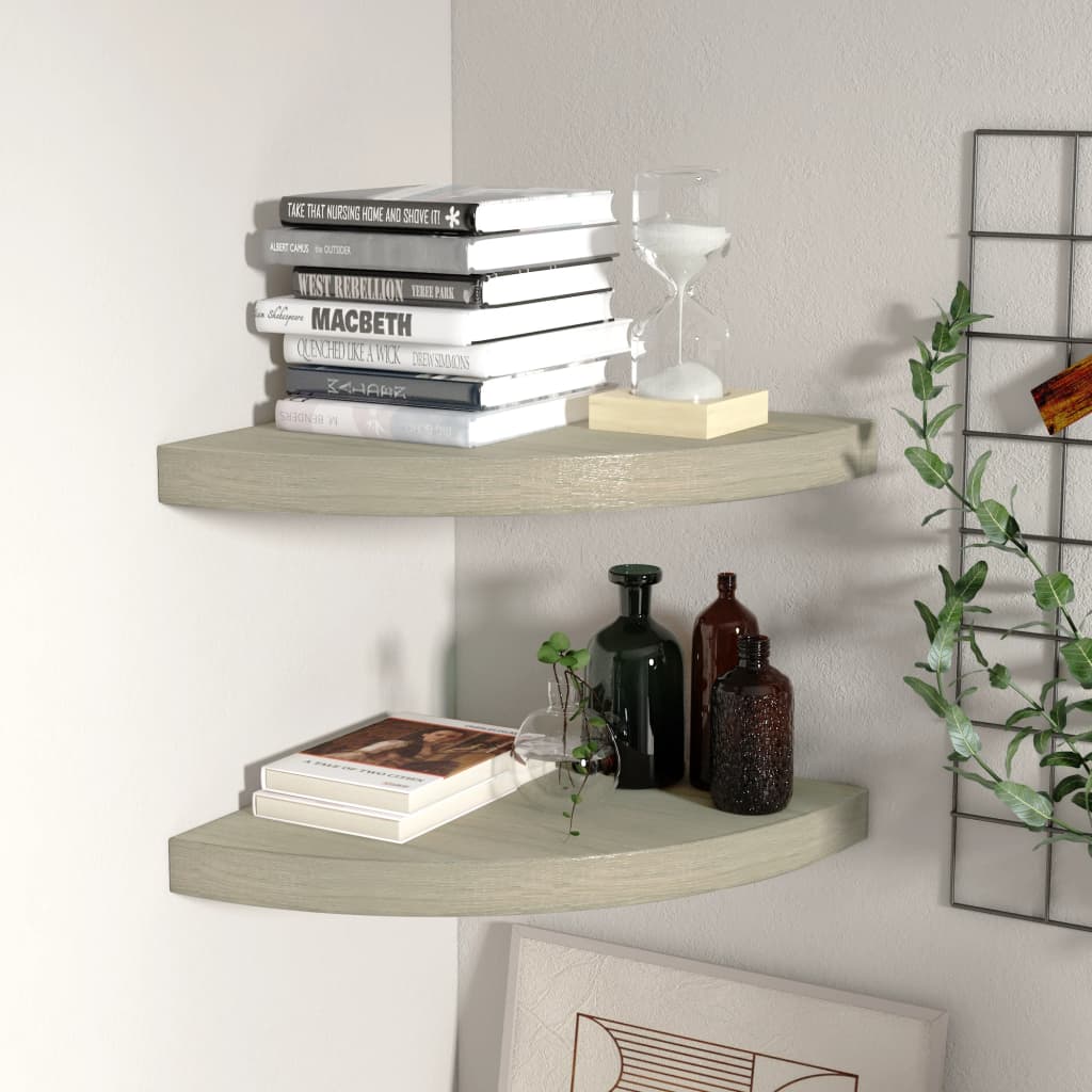 vidaXL Wall Corner Shelf Floating Corner Shelf Wall Mounted Display Shelf