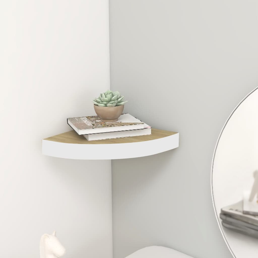 vidaXL Wall Corner Shelf Floating Corner Shelf Wall Mounted Display Shelf