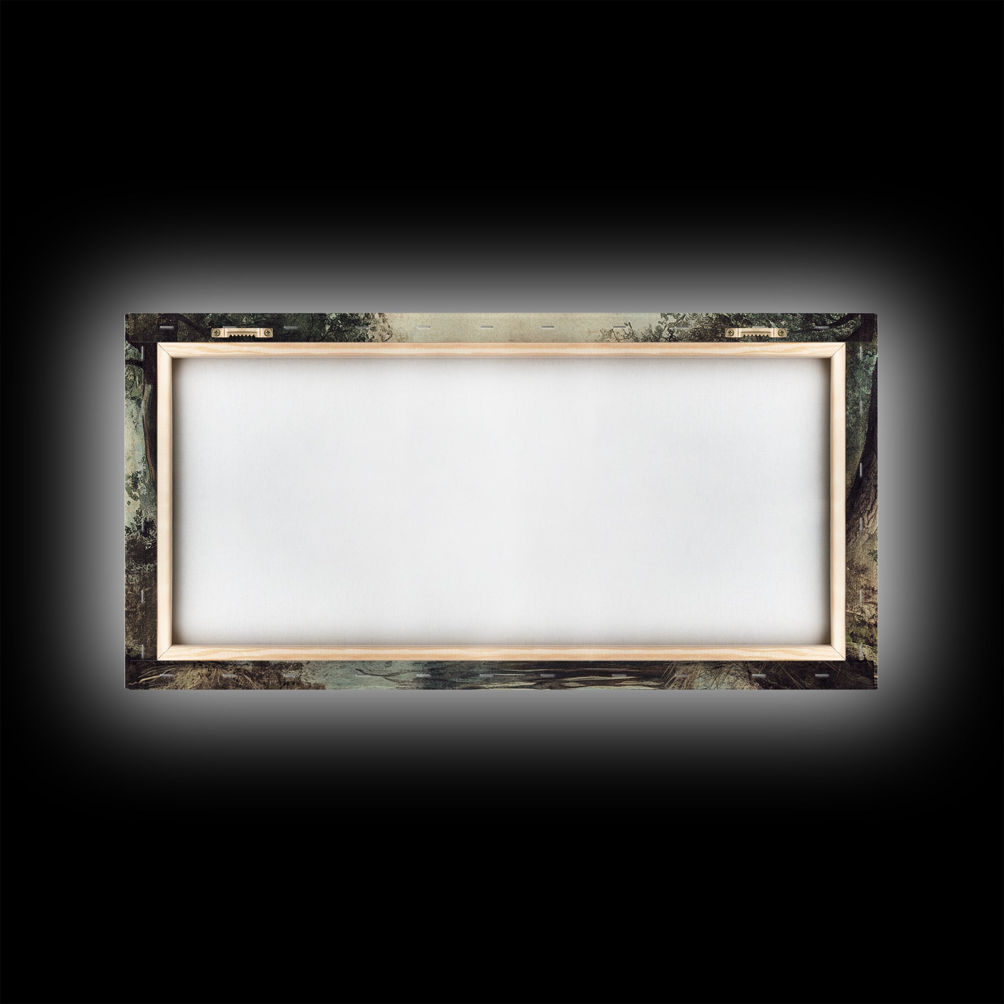 Elk Drinking Water In The Forest, Framed Canvas Print, Nature Art, Rustic Cabin Decor, Modern Farmhouse Wall Art