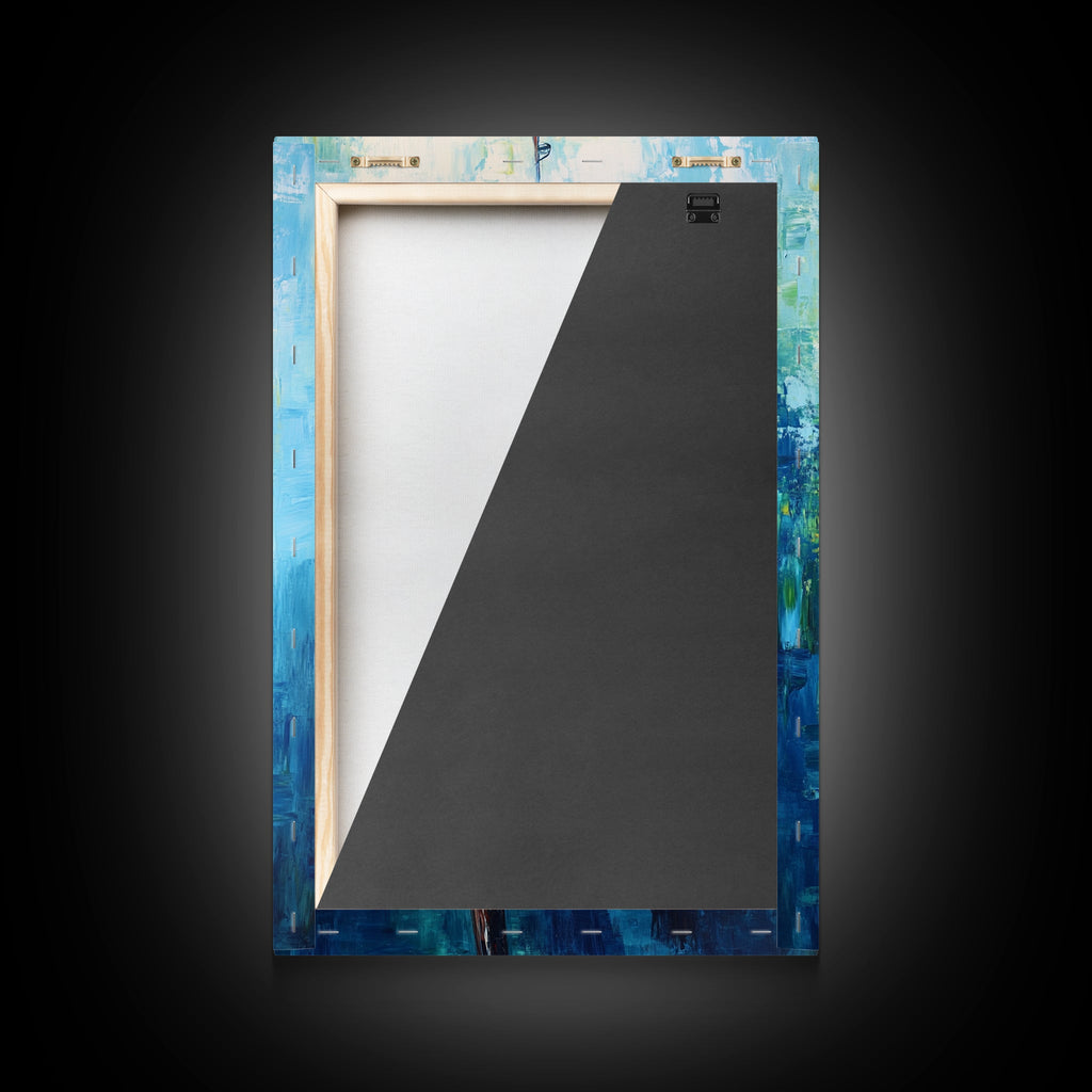 Fishing Rod Painting, Fly Fishing Art, Nautical Wall Art, Outdoor Enthusiast Decor, Rustic Cabin Art, Framed Canvas Print