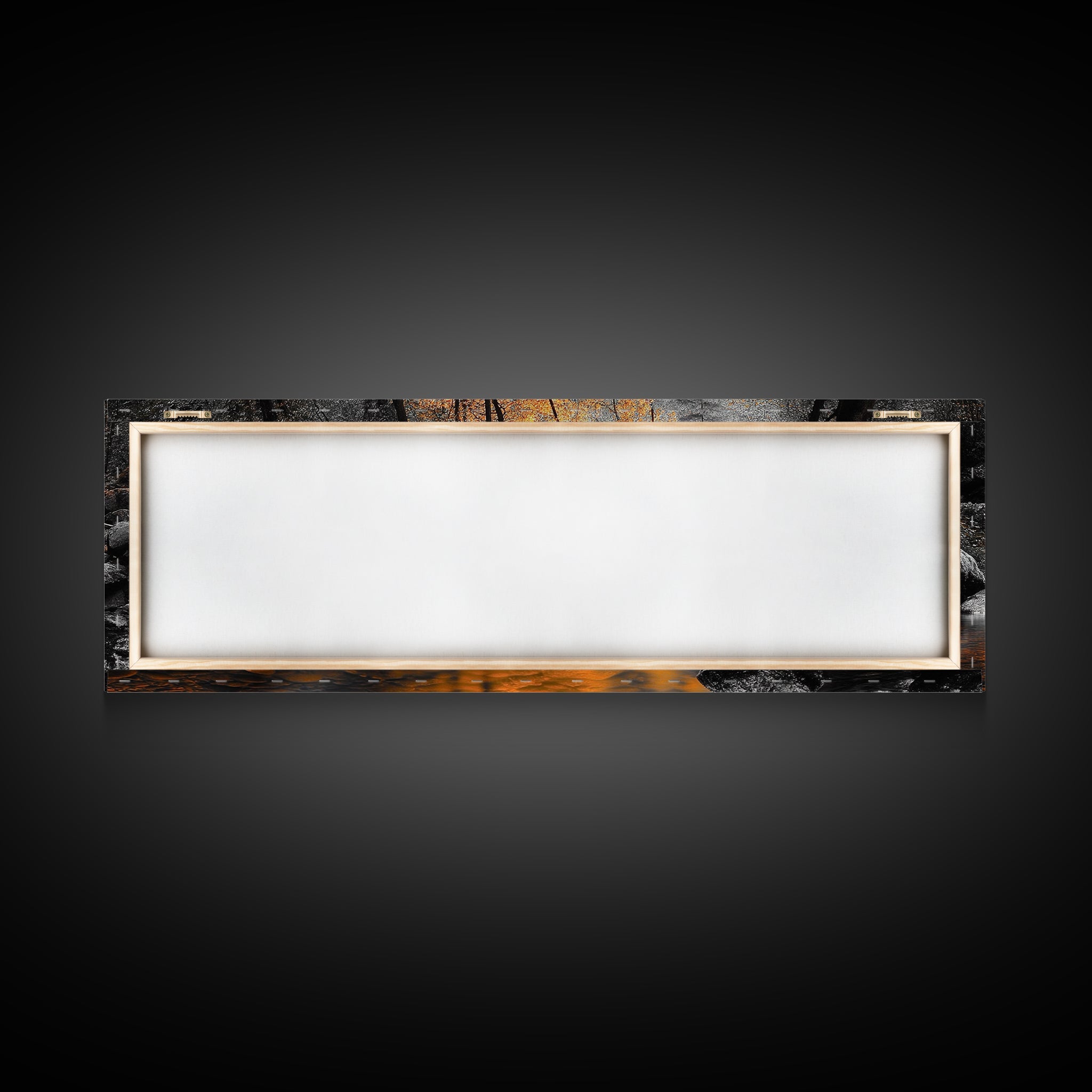 Autumn River Scene, Fall Forest Landscape, Tranquil Waters, Framed Canvas Print, Rustic Wall Art, Cabin Decor, Moody Photography