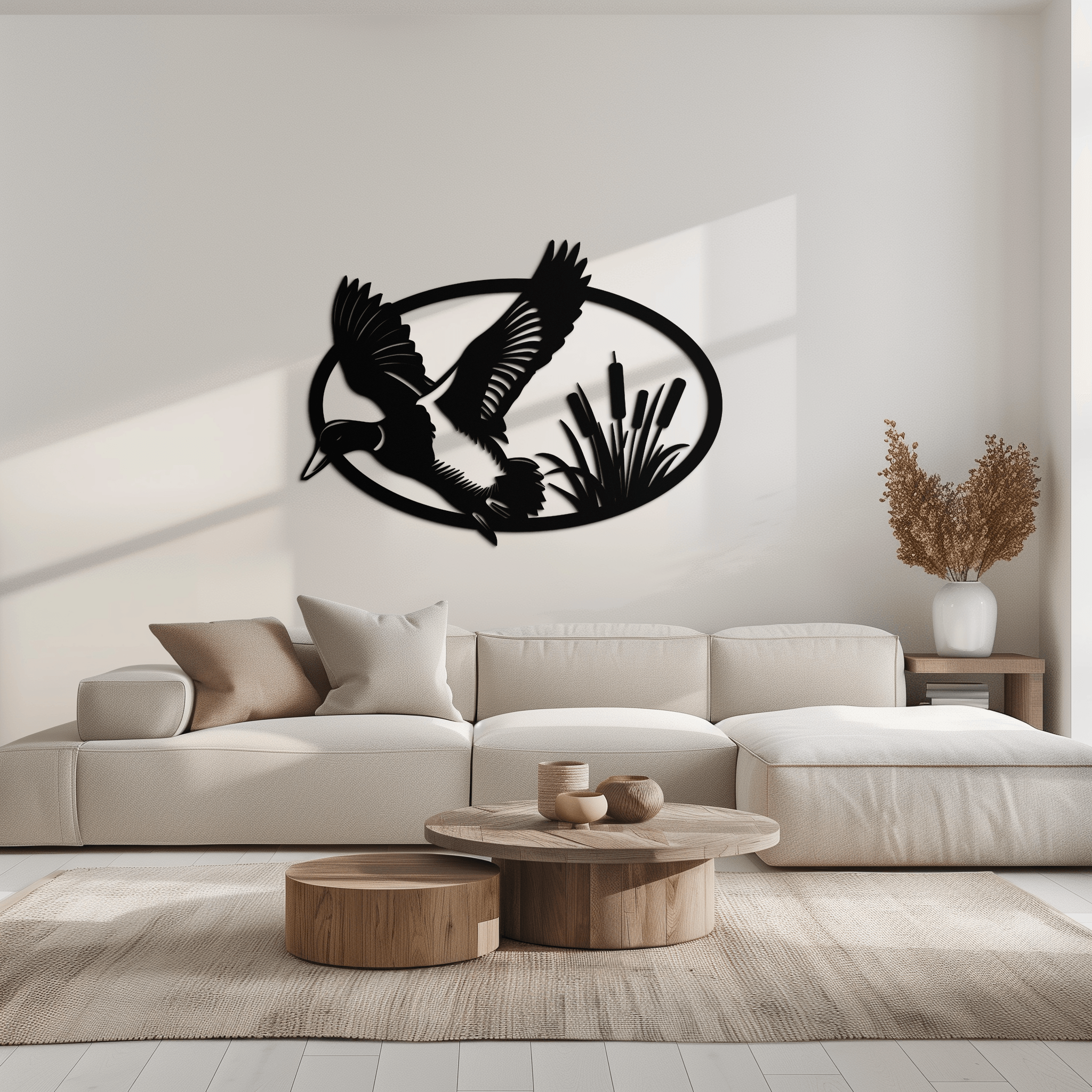 Flying Duck Metal Wall Art - Steel Wall Decor for Home and Cabin - KAF007