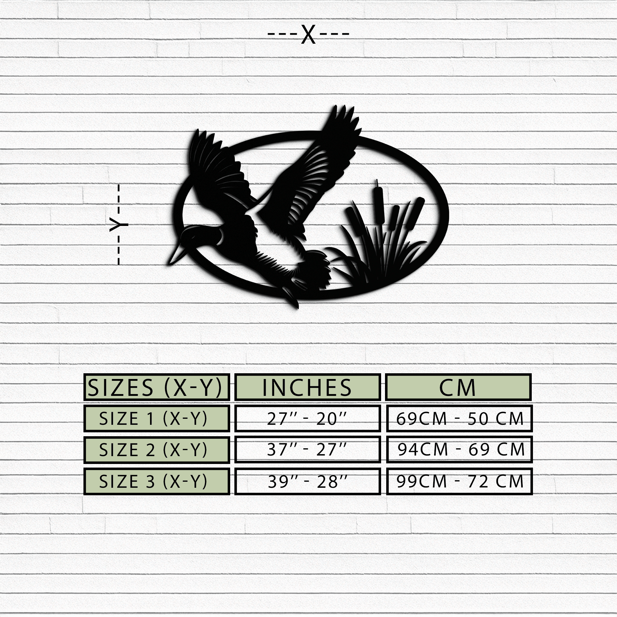 Flying Duck Metal Wall Art - Steel Wall Decor for Home and Cabin - KAF007