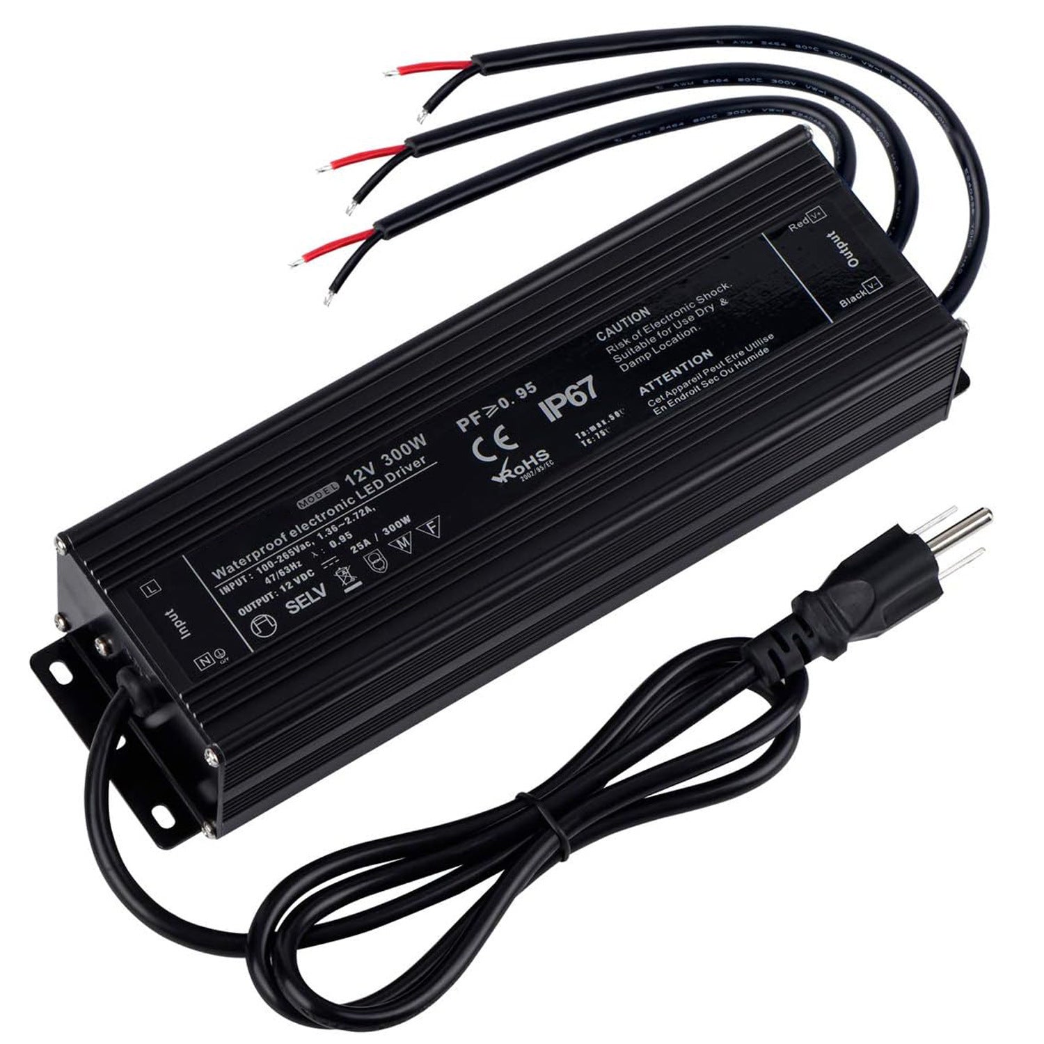 Waterproof LED Transformer for Outdoor Lighting Power Supply