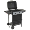 30 000 BTU Outdoor Burner Propane Gas Grill on Wheels-Black