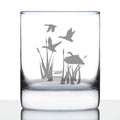 Duck Pond Whiskey Rocks Glass - Cabin Themed Gifts or Rustic Decor for Men and Women - Fun Whisky Drinking Tumbler - 10.25 oz