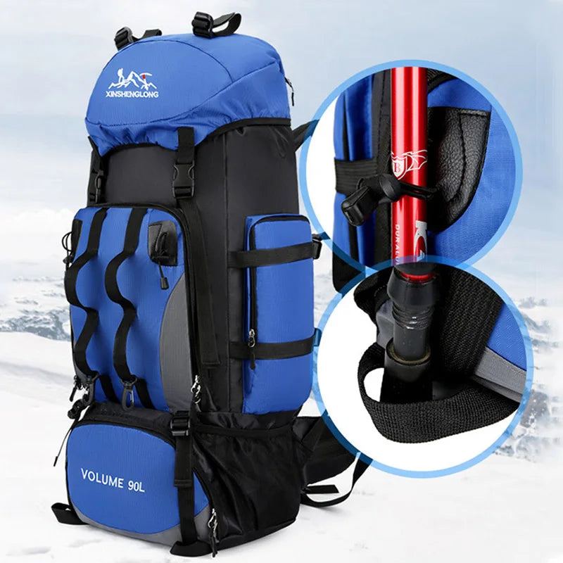 90L Hiking Camping Survival Backpack