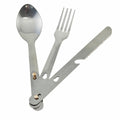 Stainless Steel Folding Utensil Set | Compact Camping Cutlery (Fork, Knife, Spoon)