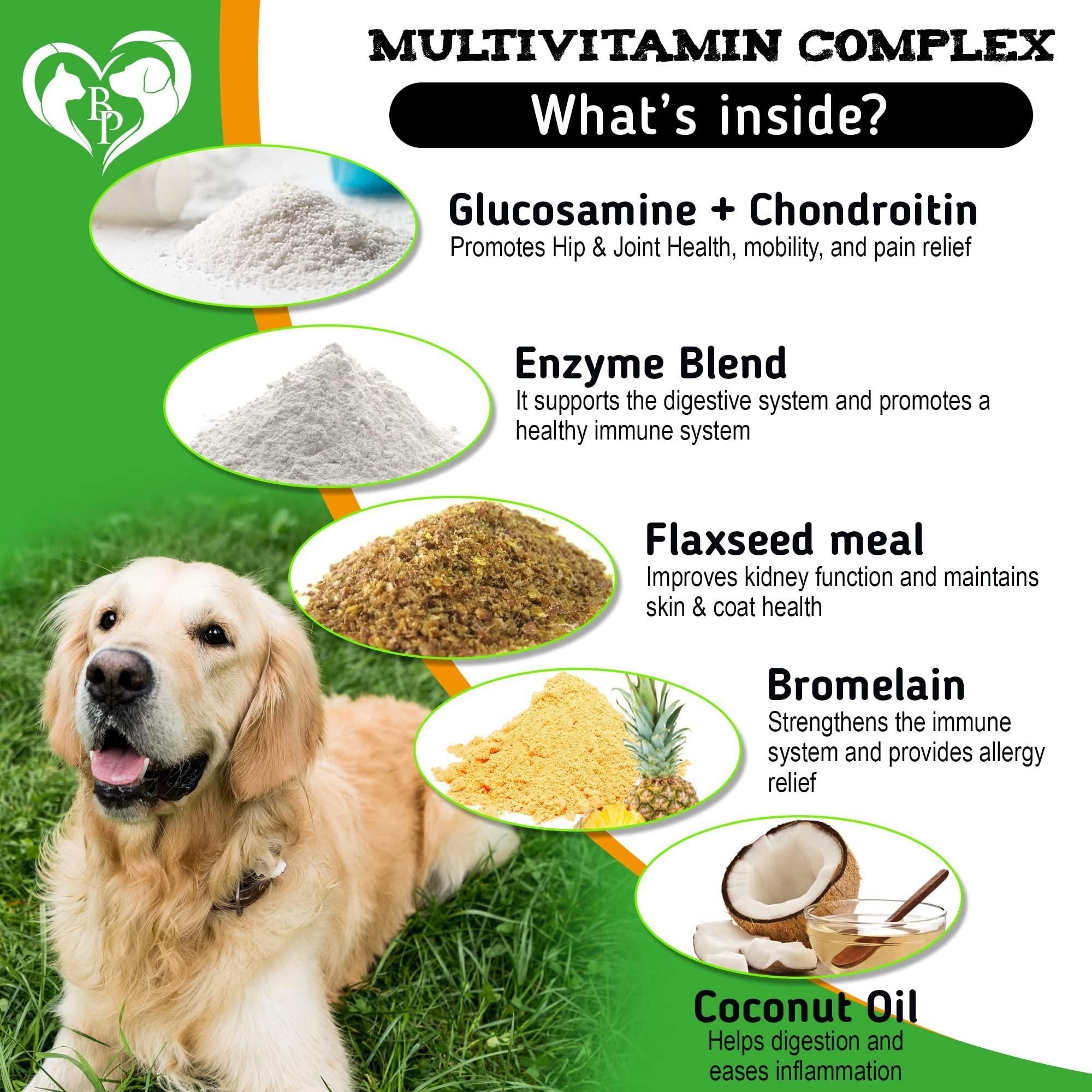 Flea and Tick Prevention Chewable Pills for Dogs Revolution Oral Flea Treatment for Pets & Complex Multivitamin Natural Pest Control Defense Chews Small Tablets 10 Oz